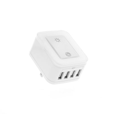 Forza 4-USB Wall Tap w/ dimmable nightlight