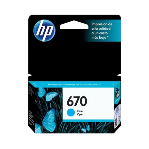 HP 670 Ink Cartridge Cyan