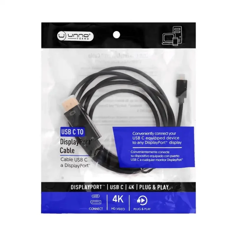 UnnoTekno CB4060BK DisplayPort™ to DisplayPort™ Cable - 6ft