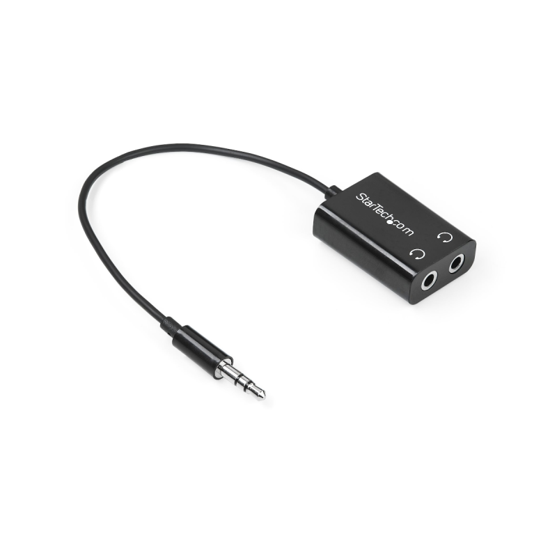 StarTech.com MUY1MFFADP Black Stereo Splitter Adapter - 3.5mm Male to 2x 3.5mm Female