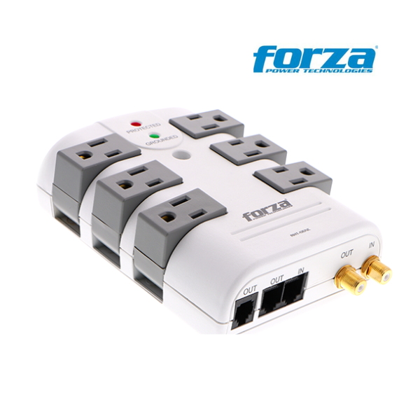Forza RHT-06NC Audio and Video Equipment Surge Protector