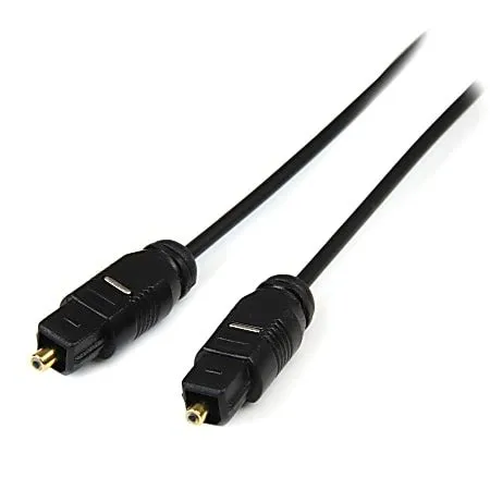 StarTech.com THINTOS15 15 ft Toslink Digital Optical SPDIF Audio Cable