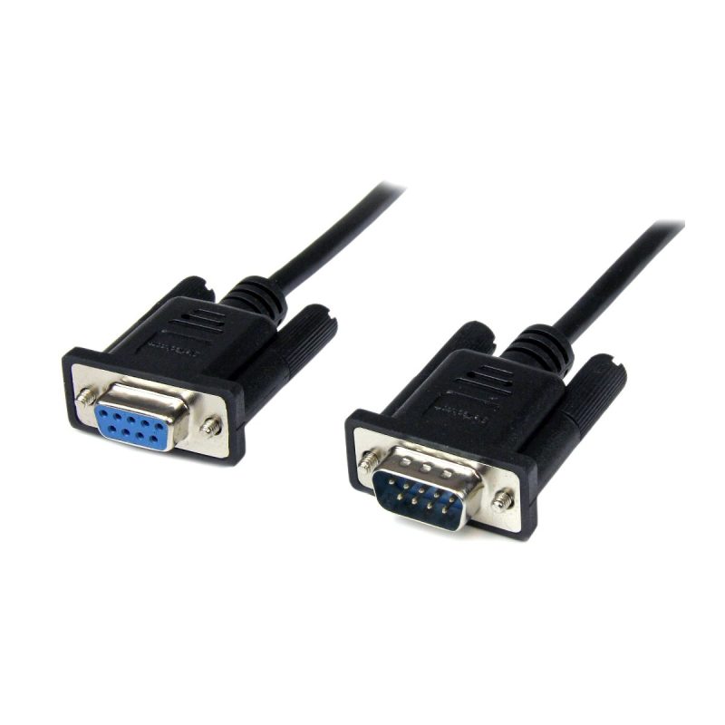 Serial Null Modem Cable F/M StarTech.com SCNM9FM2MBK 2m Black DB9 RS232