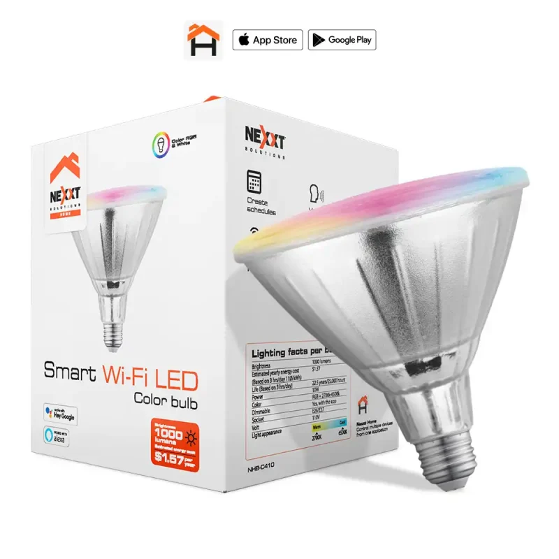 Nexxt Home NHB-C410 Smart Wi-Fi LED Color bulb