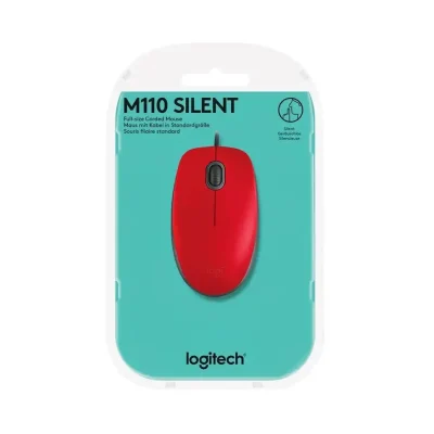 Logitech M-U0051 M110 Silent Mouse - Red