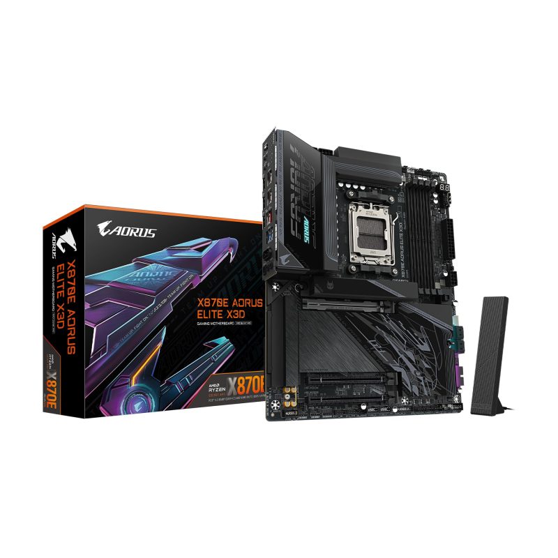 GIGABYTE X870E AORUS Elite X3D AMD AM5 LGA 1718 ATX Motherboard, Supports AMD Ryzen 9000/8000/7000 Series Processors, DDR5