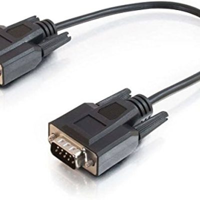 C2G 1FT DB9 Male to Female Serial RS232 Extension Cable - BLack