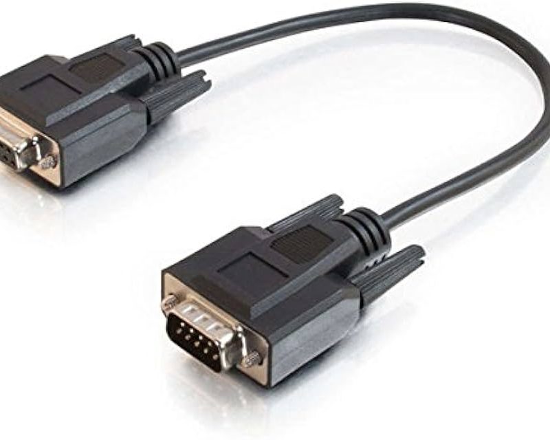 C2G 1FT DB9 Male to Female Serial RS232 Extension Cable - BLack