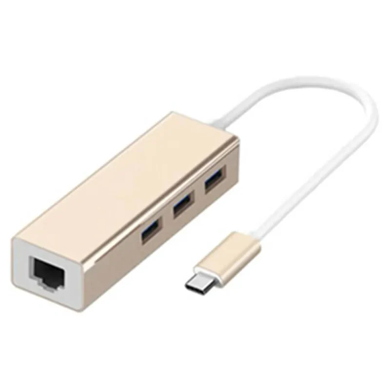 Agiler Type C to RJ45 LAN + 3 ports USB3.0 hub