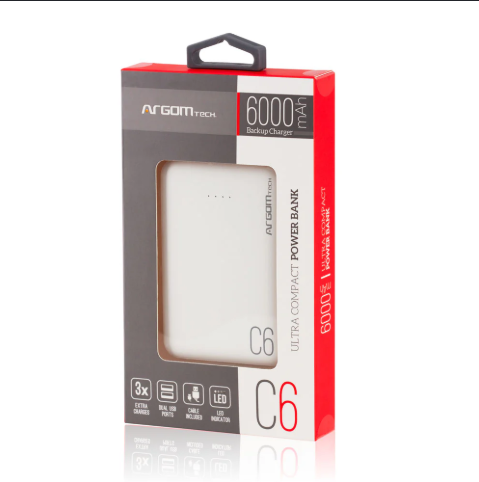 ArgomTech PowerBank C6 White