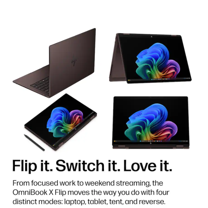 OmniBook X Flip 2-in-1 - 14" 2K OLED Touchscreen Laptop AMD Ryzen AI 5 430 (2026) - 16GB Memory - 512GB SSD